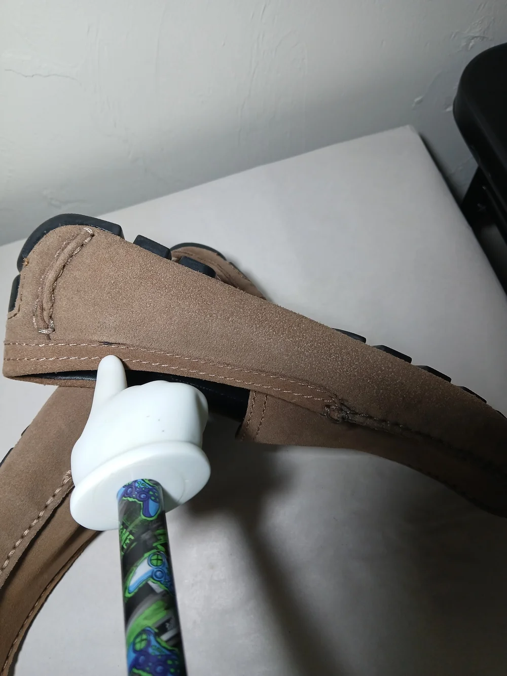Bugatchi Tan Suede Slip-on Driving Loafers Sz. 8